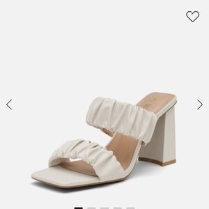 ShuShop Elegant Cream Heeled Sandals